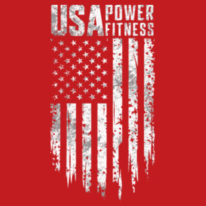 USA POWER FITNESS - DISTRESSED FLAG - PREMIUM T-SHIRT - 7D9VRE Design